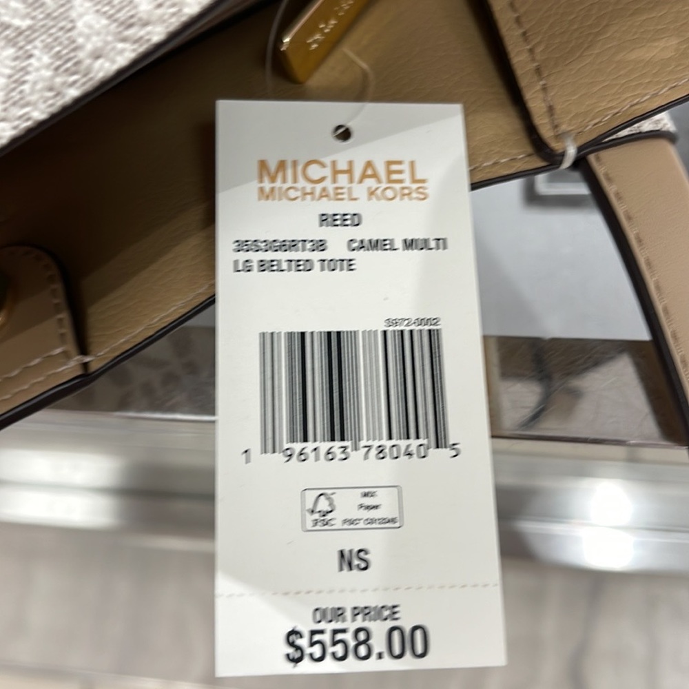 MICHAEL KORS
Reed Large Logo Shoulder Tote Bag
Camel Combo 
35S3G6RT3B
NWT - Picture 2 of 16